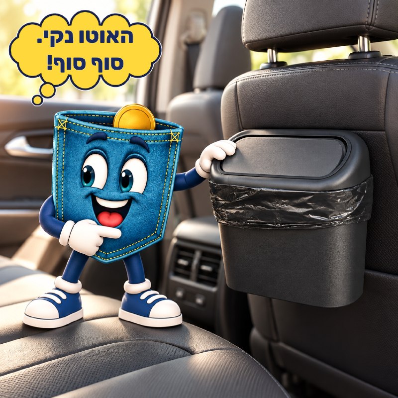 פח זבל לרכב עם מכסה